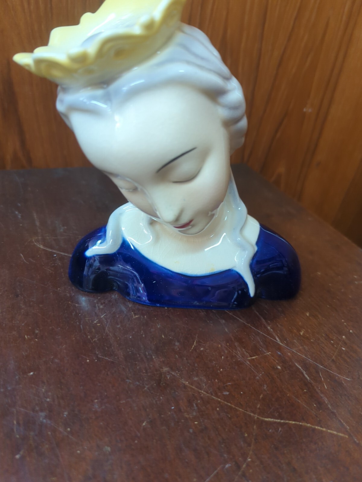 Vintage Goldcrest China Madonna Bust Figure Signed P. Funo