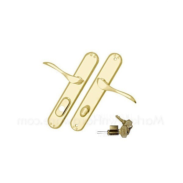 Pella Active Handle Keyed Set for Hinged Door Keys Left Hand LH - Polished Brass