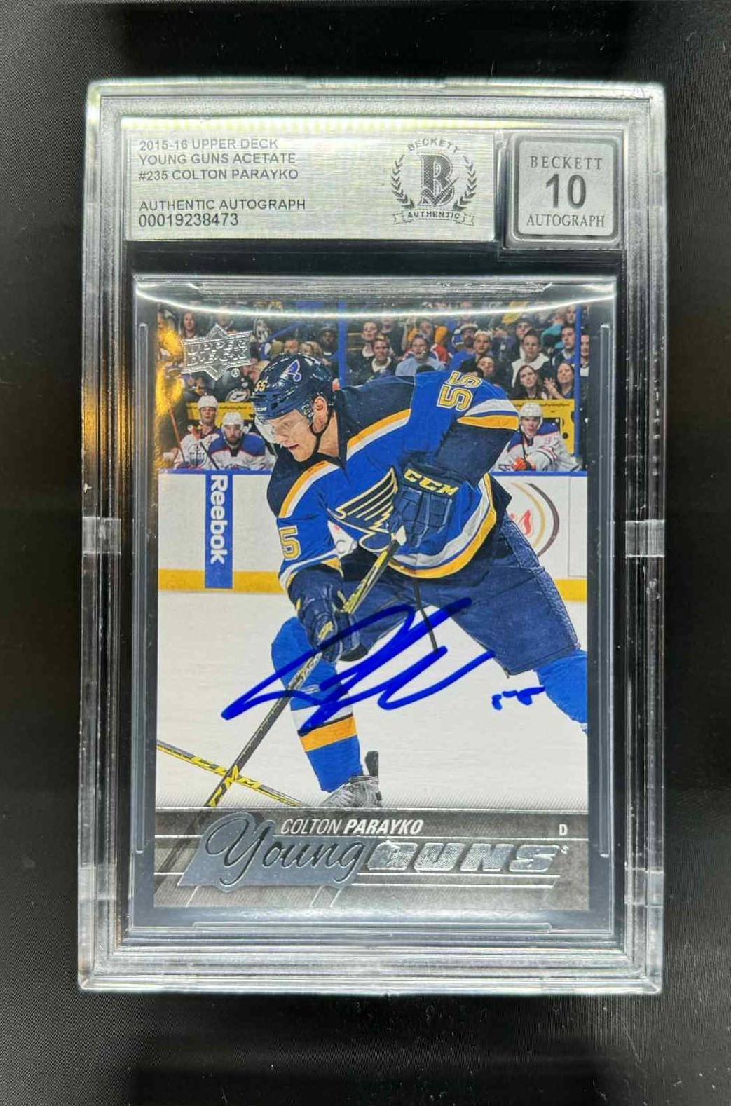 Colton Parayko Signed 2015/16 Upper DeckYoung Guns RC #235 Beckett BAS 10 auto Colton Parayko Signed 2015/16 Upper DeckYoung Guns RC #235 Beckett BAS 10 auto