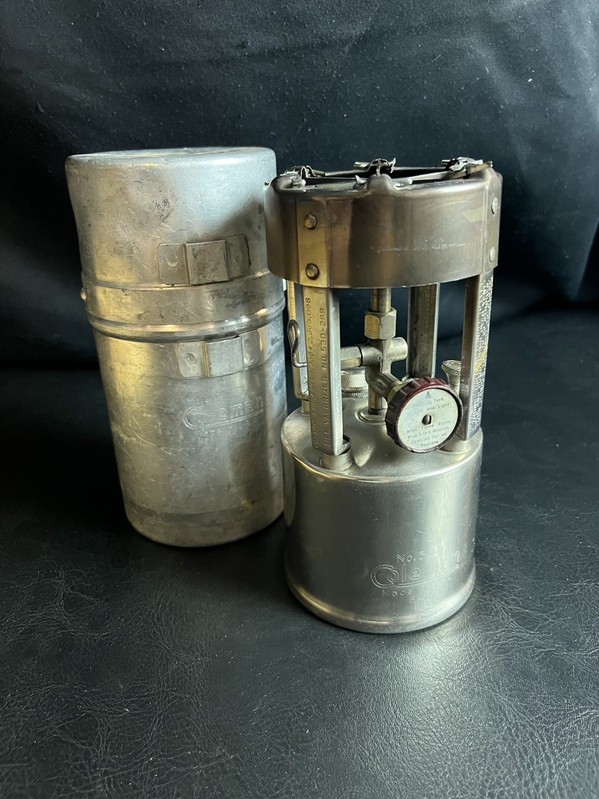 1946 Vintage Coleman 530 GI Pocket Camping Stove B46 Military Style Made In USA