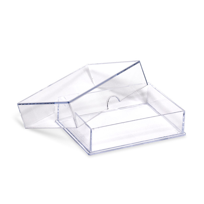 10 Pack of 50 Count 2 Piece Slider Box Card Deck Booklet Holder Clear Plastic