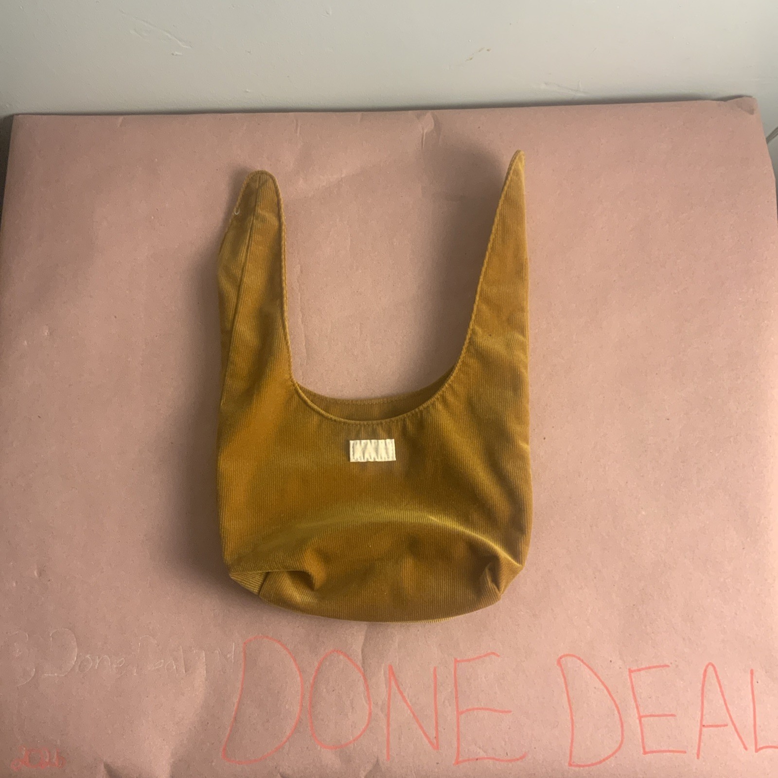 MERIT Beauty The Signature Makeup Bag Ochre Tan Corduroy Tie Knot Cosmetic Pouch MERIT Beauty The Signature Makeup Bag Ochre Tan Corduroy Tie Knot Cosmetic Pouch