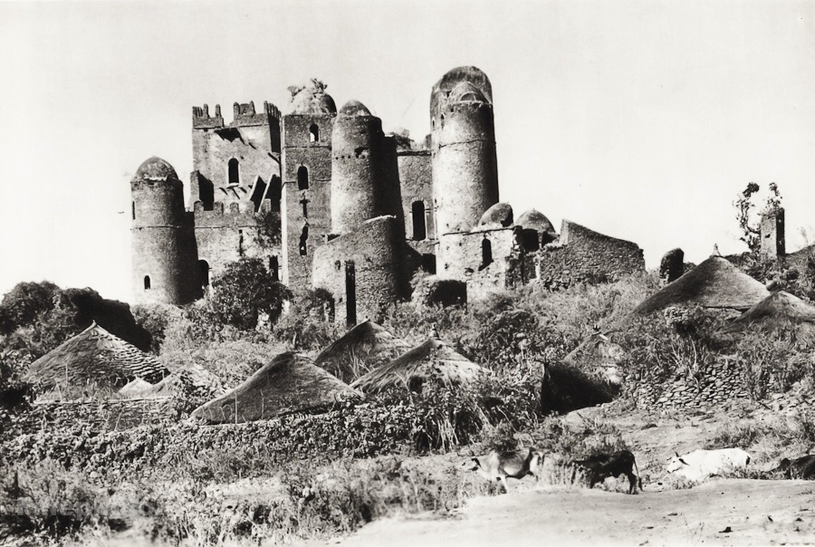 1934 Vintage ETHIOPIA Abyssinian Royal Castle Ruins Landscape Photo Gravure
