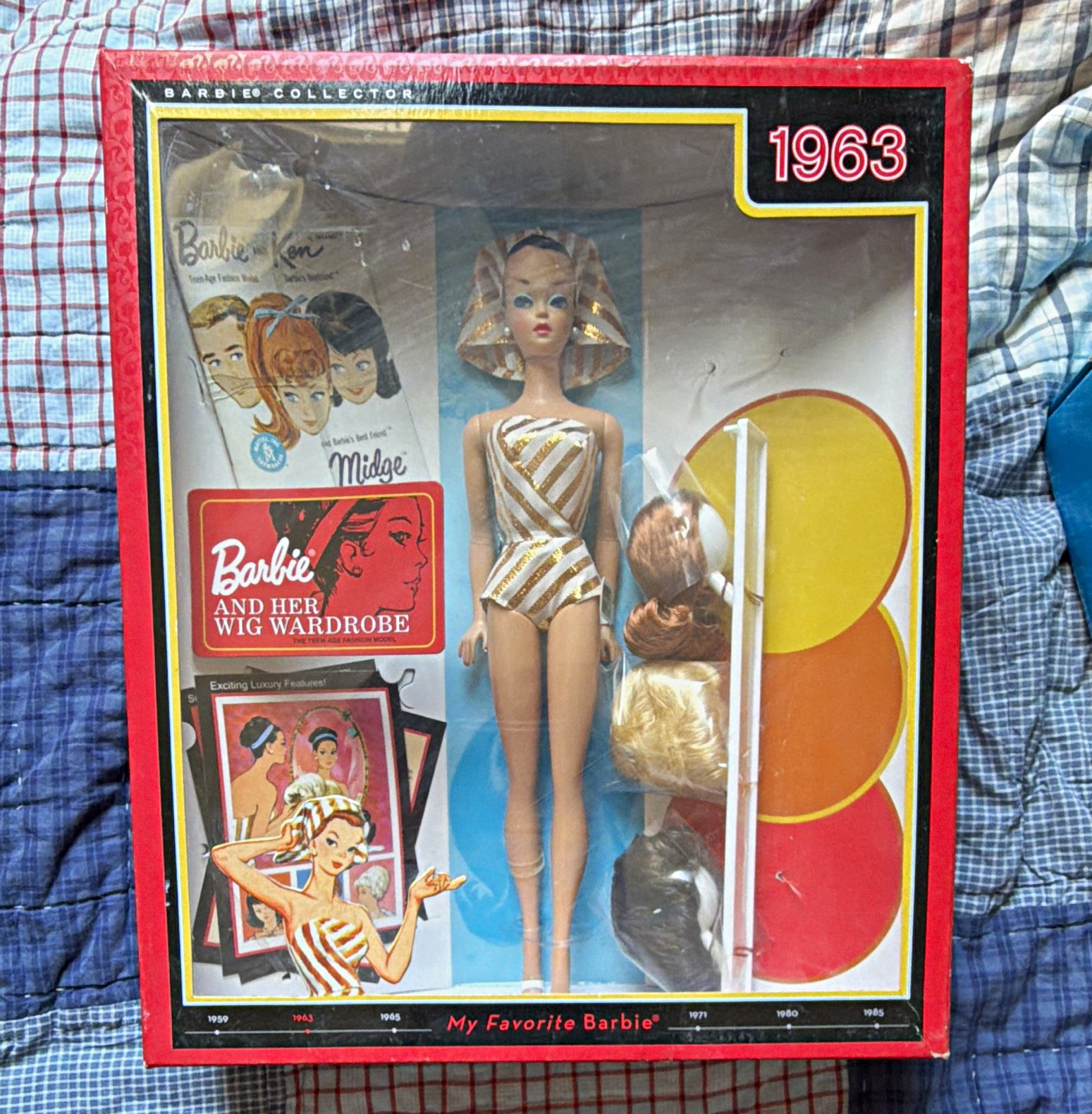 Barbie Collector 1963 Wig Wardrobe Set 11.5in Doll Mattel My Favorite Barbie Collector 1963 Wig Wardrobe Set 11.5in Doll Mattel My Favorite