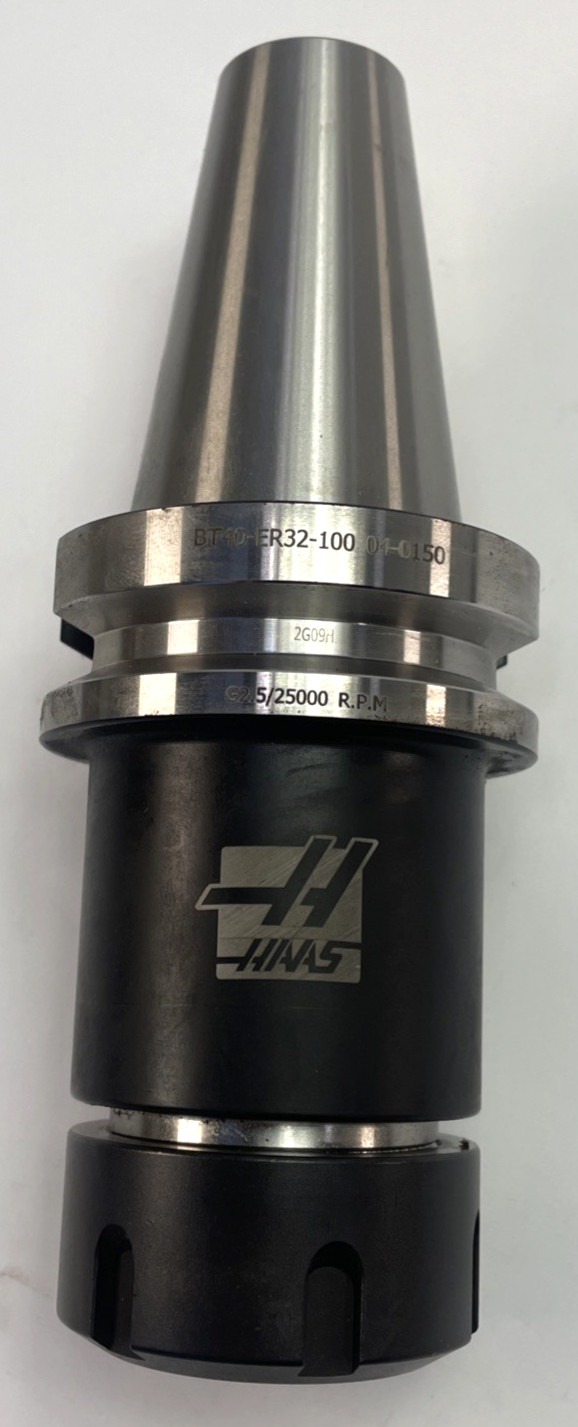 OEM HAAS BT40-ER32-100 ER32 Collet Chuck Tool Holder G2.5 25000 RPM 04-0150 OEM HAAS BT40-ER32-100 ER32 Collet Chuck Tool Holder G2.5 25000 RPM 04-0150