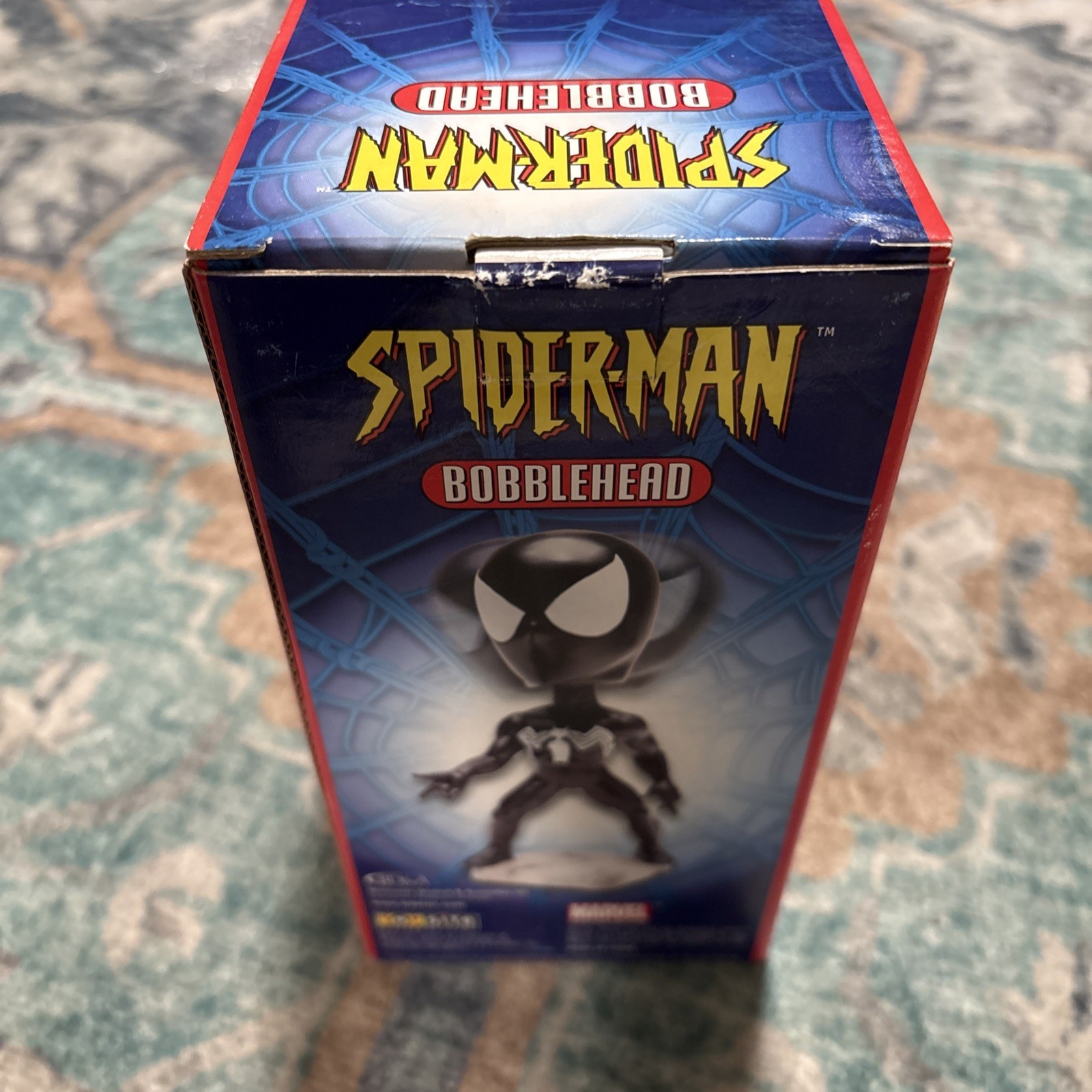 Vintage 2002 Spider-Man Bobblehead Black Symbiote Suit Marvel Figure NIB Vintage 2002 Spider-Man Bobblehead Black Symbiote Suit Marvel Figure NIB