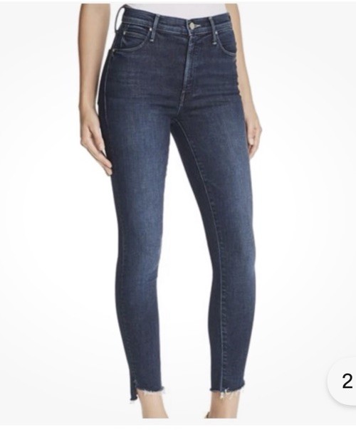 MOTHER The Stunner High Rise Ankle Step Fray in Disco Dolls Size 27