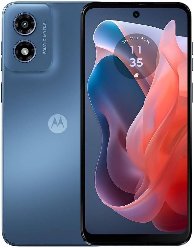 Motorola Moto G Play 2024 Unlocked 4GB 64GB 50MP Blue Smartphone Open Box