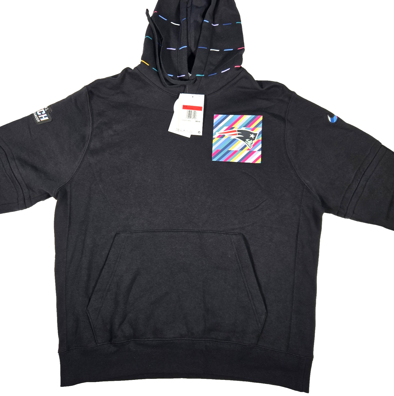 New England Patriots Nike Crucial Catch Black Pullover Hoodie Men’s Large NEW