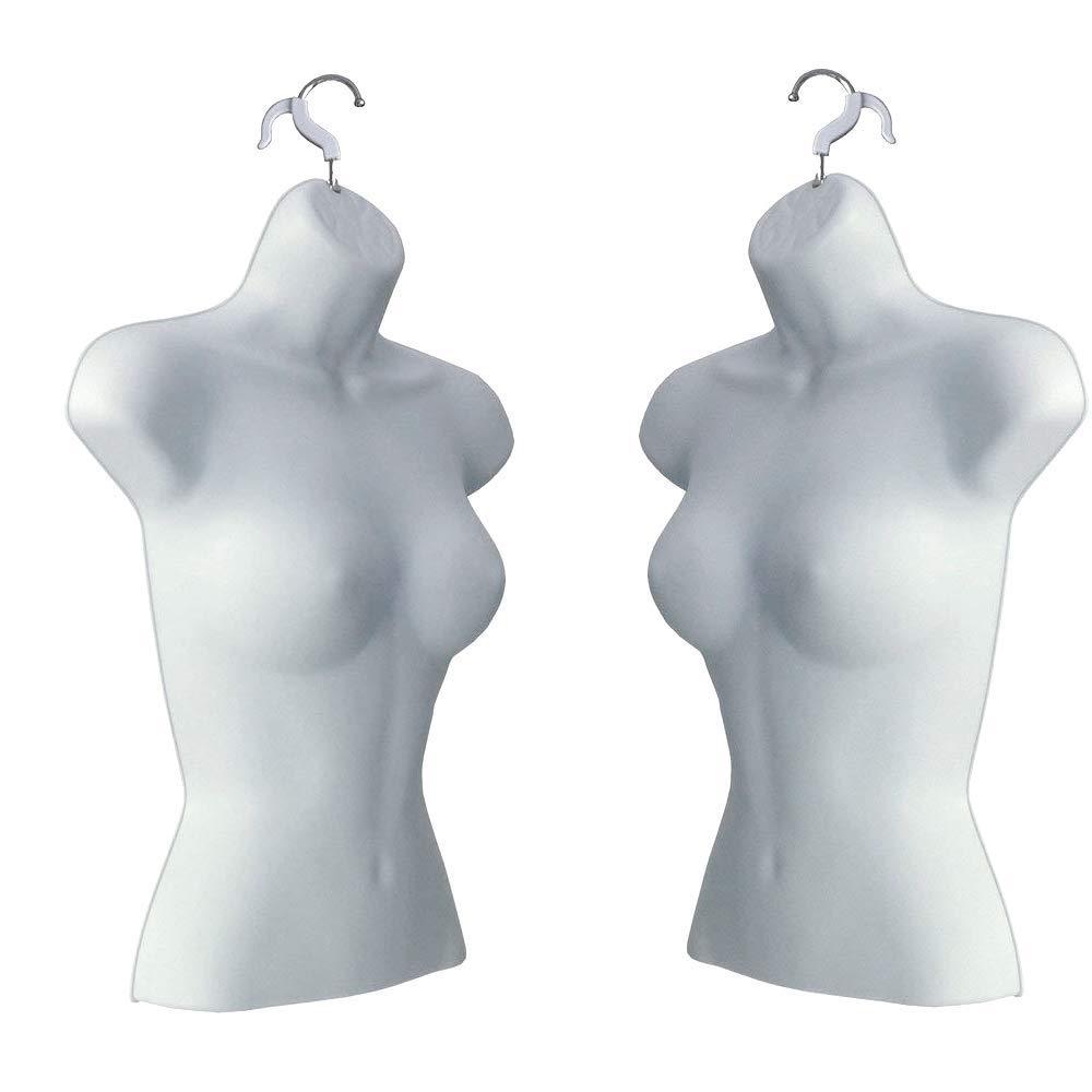New Female Torso Mannequin Form- White 2PK New Female Torso Mannequin Form- White 2PK