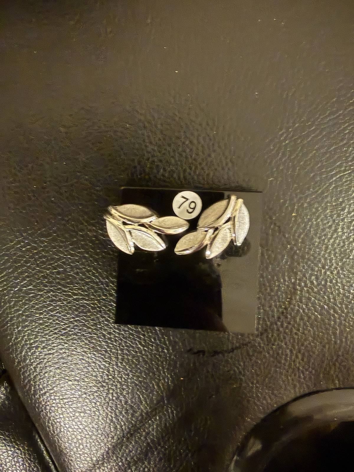Vintage Signed Crown Trifari Clip-on Silver Earrings 