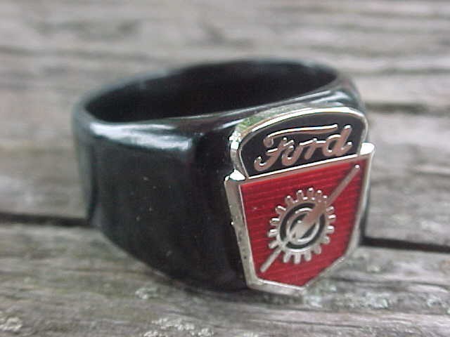 1950s 1960s FORD TRUCKS  LOGO BLACK CHROME RING #9 NOS HI- QUALITY CLASS