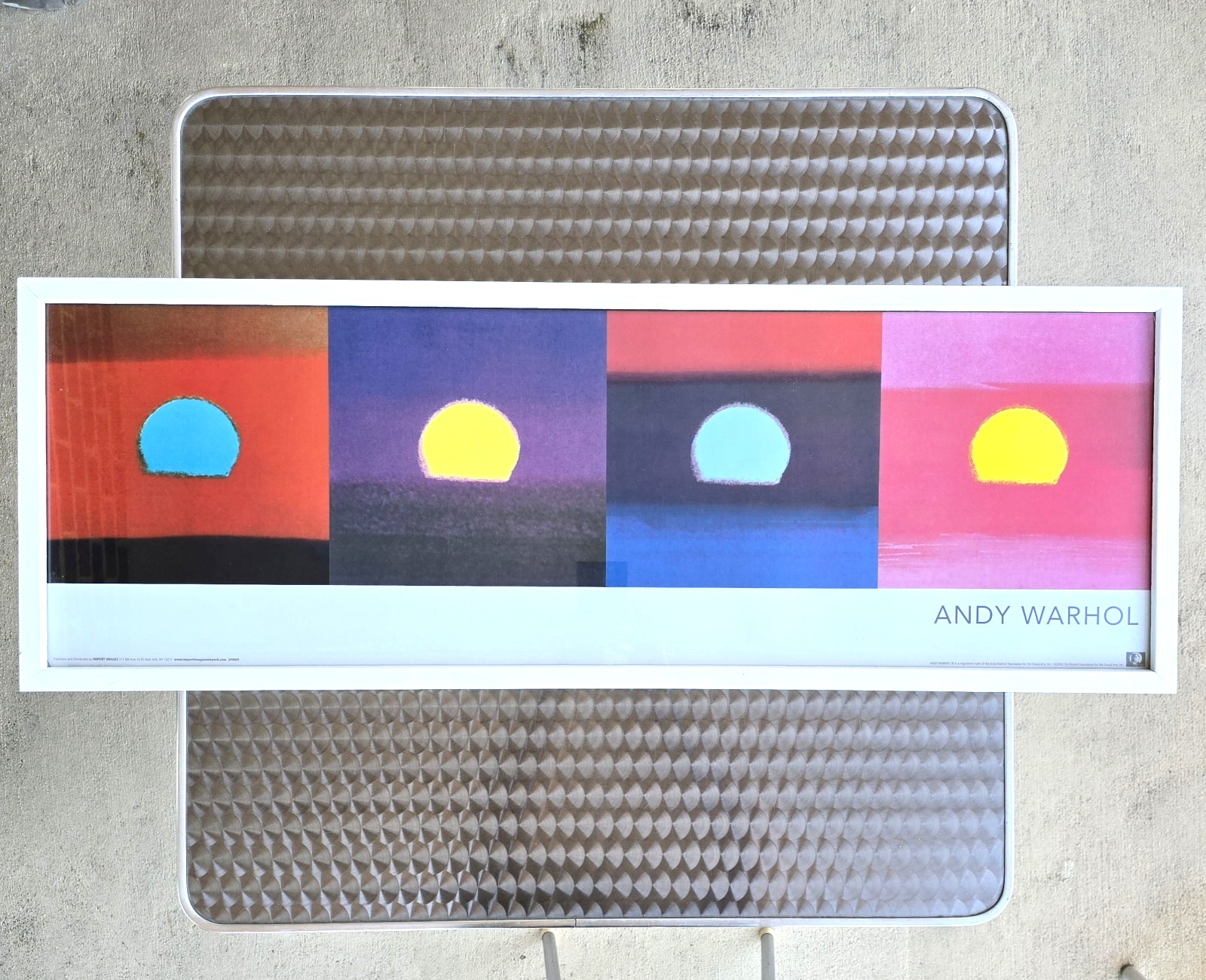 RARE ANDY WARHOL FOUNDATION SUNSET SERIES POP ART POSTER FRAMED 