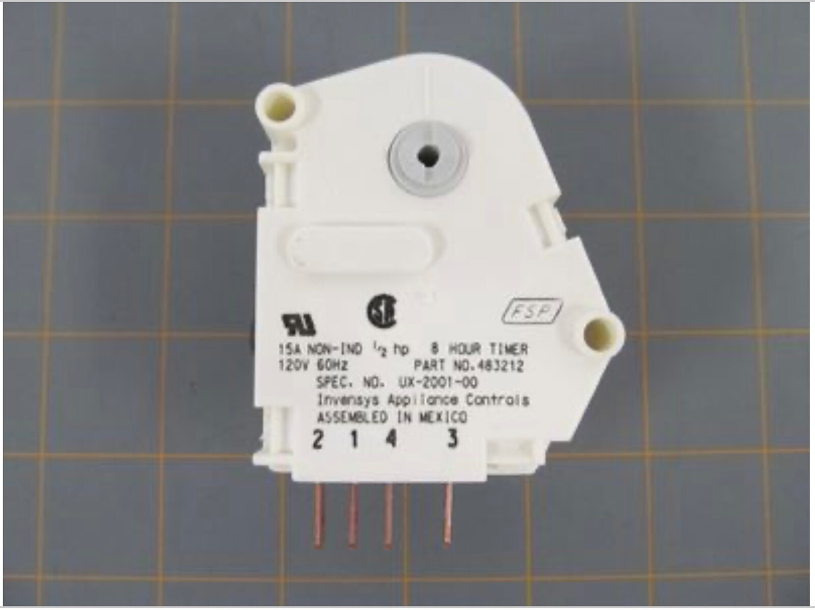 W10822278 : Whirlpool Refrigerator Defrost Timer - Genuine FSP OEM W10822278 : Whirlpool Refrigerator Defrost Timer - Genuine FSP OEM