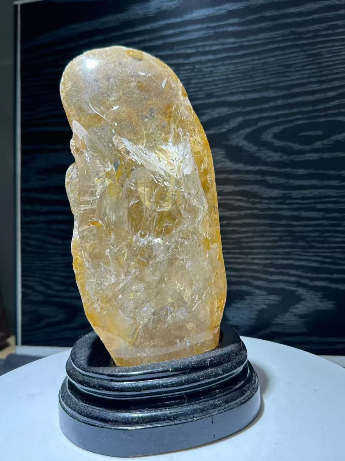 4.4LB Top Natural Fire Quartz Crystal Mineral Specimen Reiki Stand