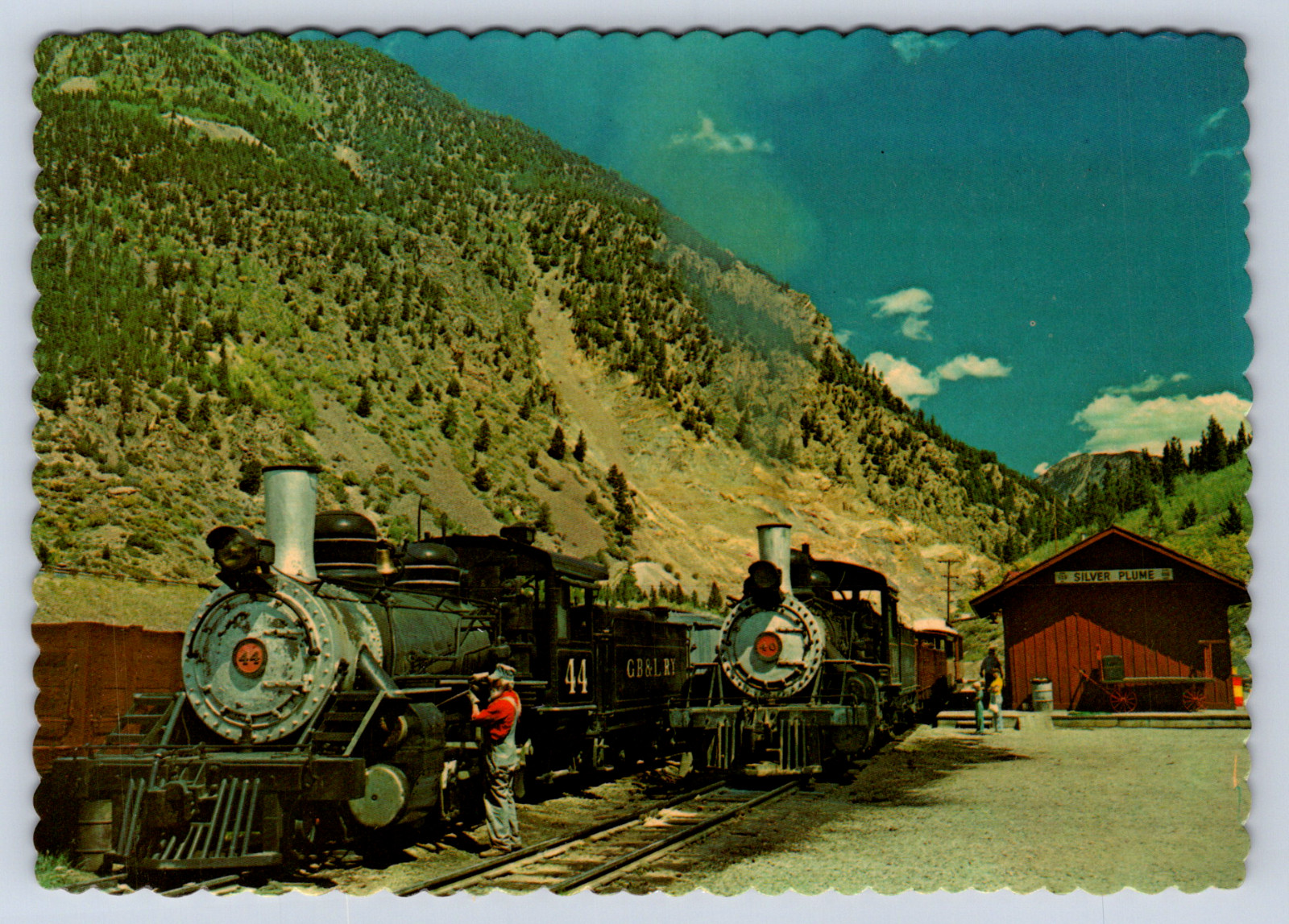 Vintage Postcard Engines 40 44 Georgetown Breckenridge Leadville RR Train CO Vintage Postcard Engines 40 44 Georgetown Breckenridge Leadville RR Train CO