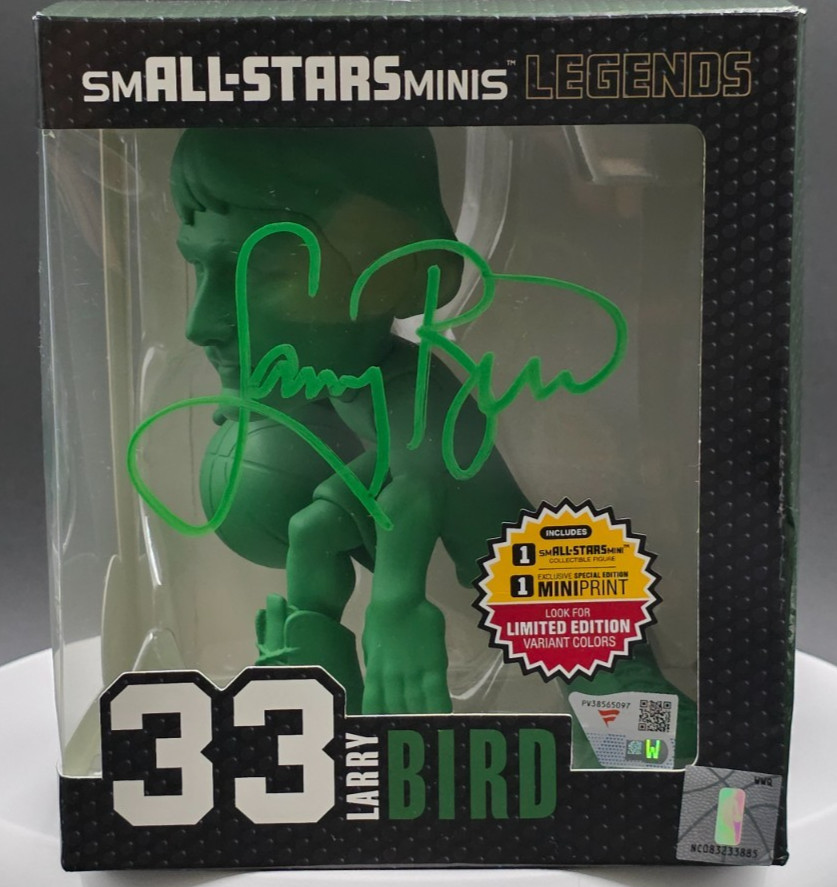 Larry Bird Signed Celtics 33 smAll-STARSminis LEGENDS (FANATICS & NBA HOLOGRAMS)