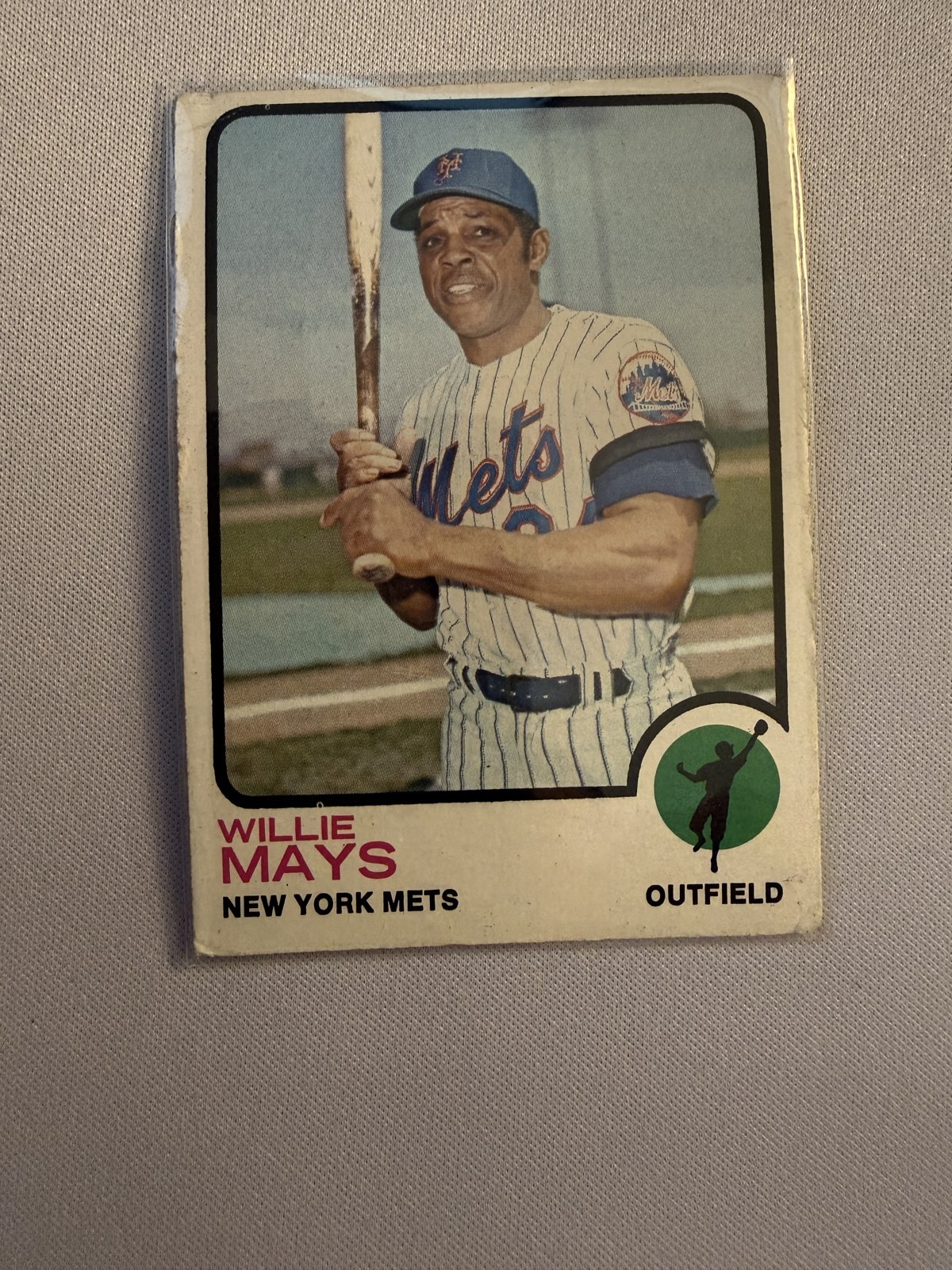 1973 Topps #305 Willie Mays New York Mets HOF Final Topps Card Vintage VG