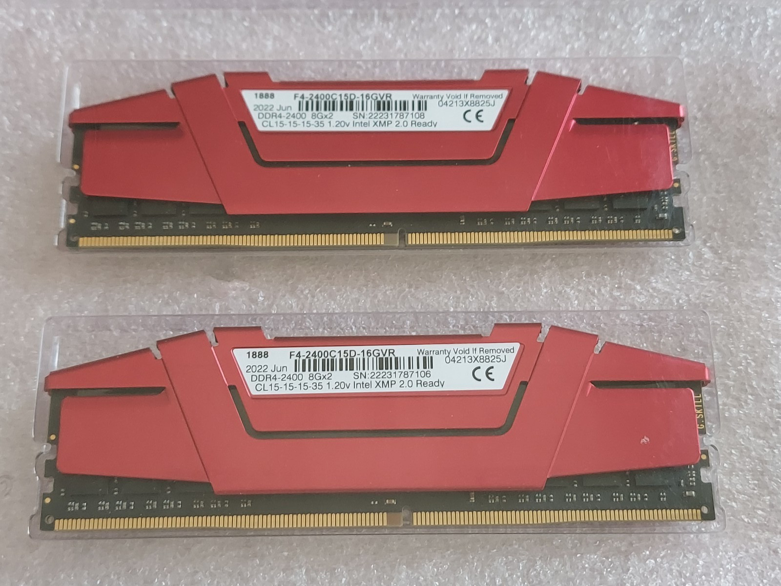 Pair 2 Tested GOOD GSkill Ripjaws V 2x 8GB DDR4 2400 Gaming XMP PC RAM DIMM 16GB Pair 2 Tested GOOD GSkill Ripjaws V 2x 8GB DDR4 2400 Gaming XMP PC RAM DIMM 16GB