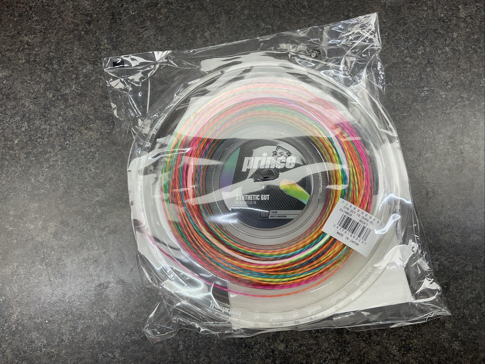 Prince Synthetic Gut With Duraflex 16 Rainbow String Reel Prince Synthetic Gut With Duraflex 16 Rainbow String Reel