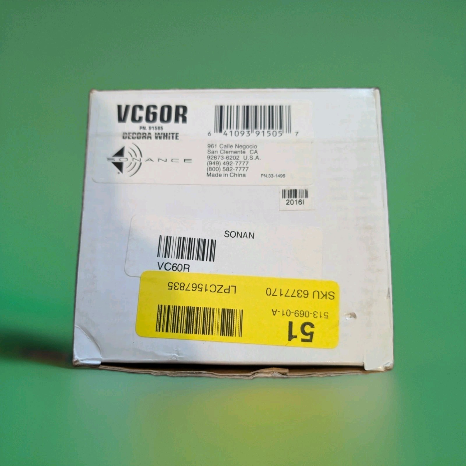 SONANCE VC60R - 60W Volume Control In Wall Rotary Decora White 91505 - NIB SONANCE VC60R - 60W Volume Control In Wall Rotary Decora White 91505 - NIB