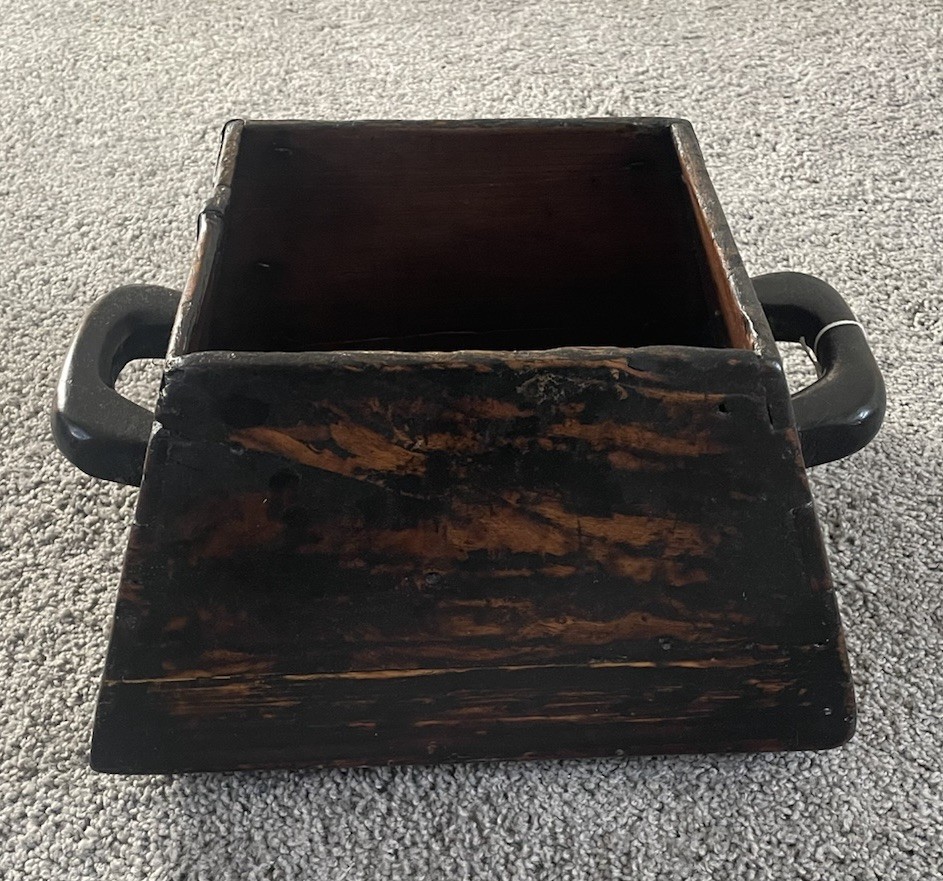 19th Century Antique Chinese Wooden Rice Measure Bucket Dou Asian