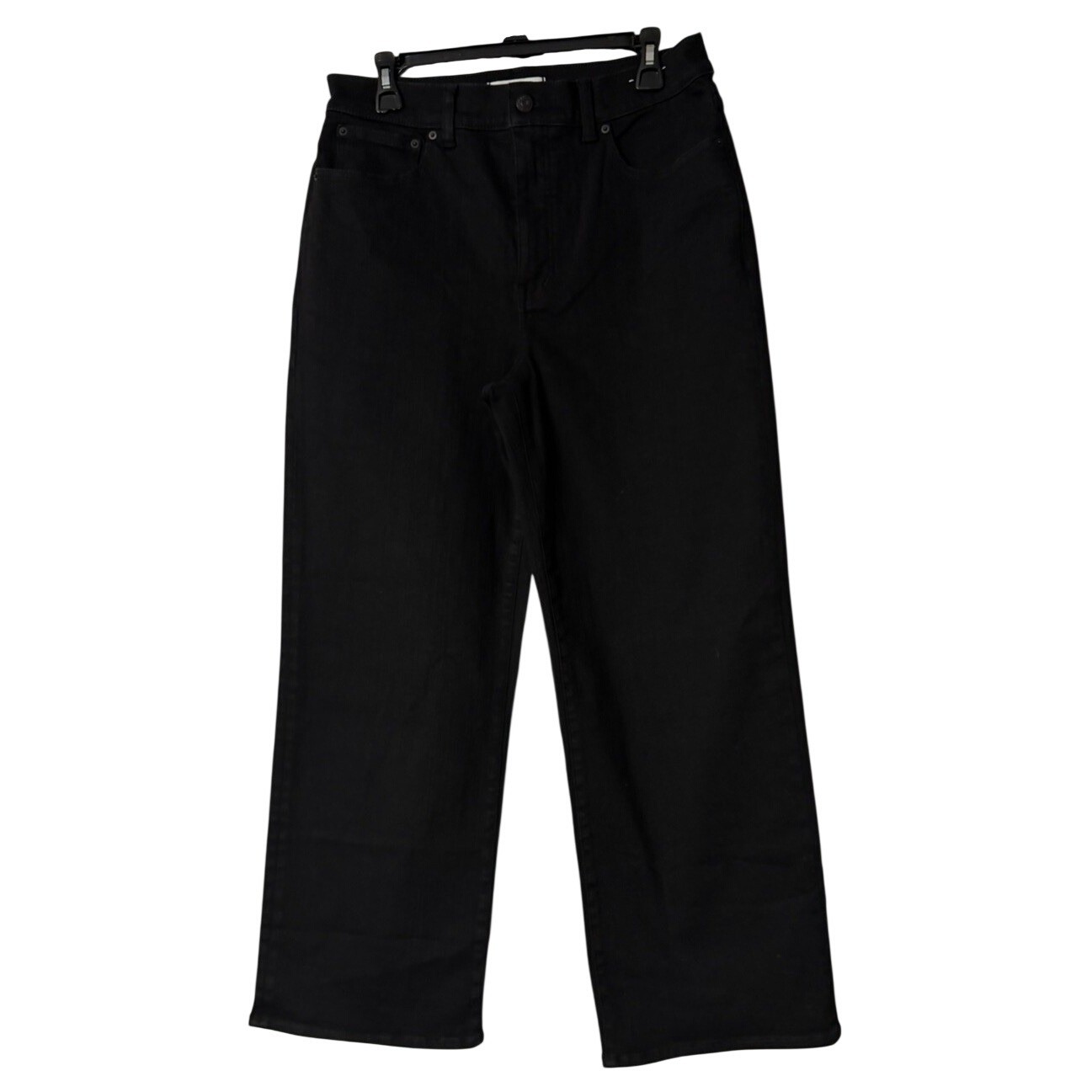 NWT Madewell The Perfect Vintage Wide Leg Womens Black Jeans Denim Size 30