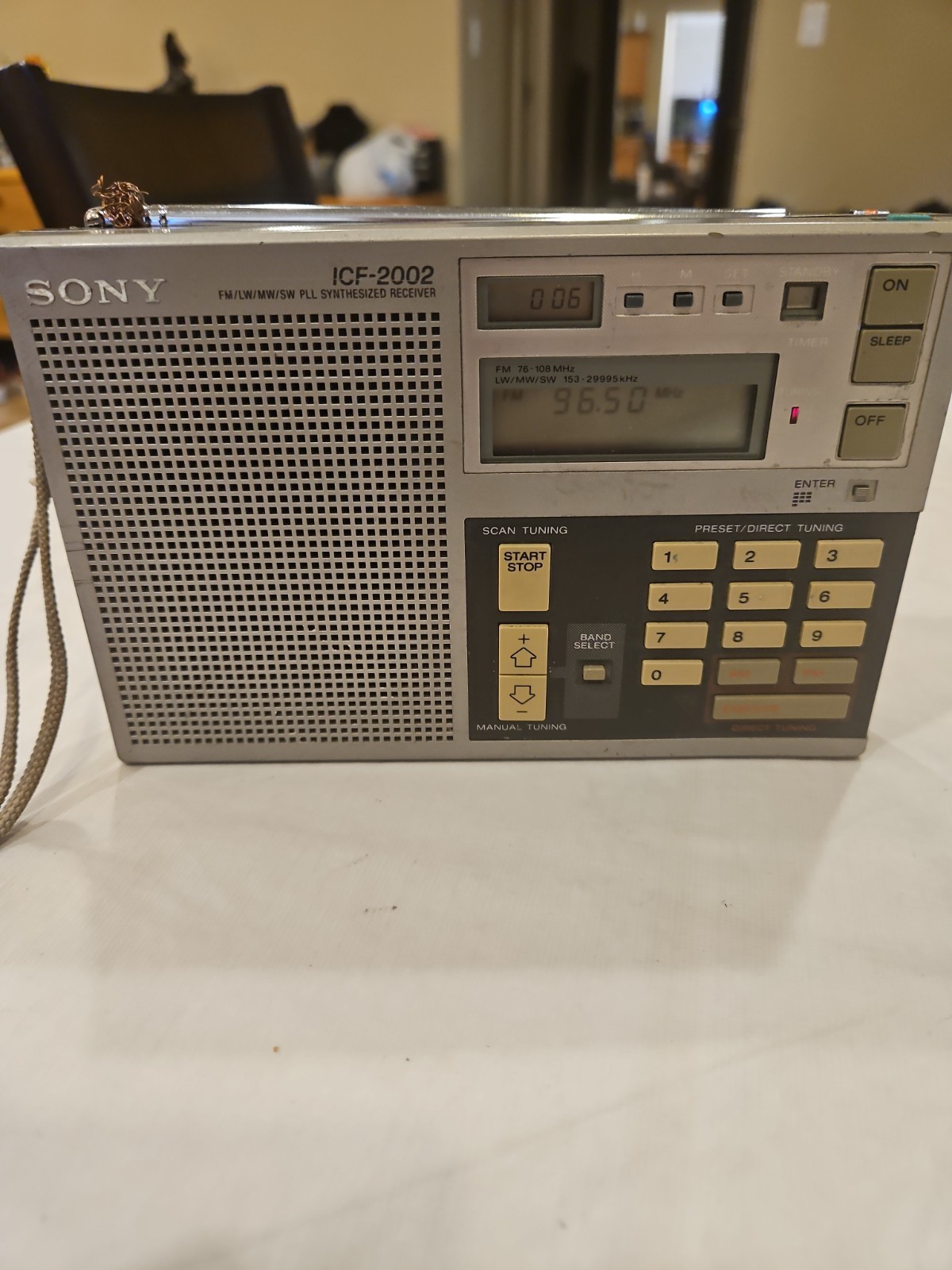 Vintage Sony ICF-2002 FM/LW/MW/SW PLL Shortwave SSB Radio For Parts Vintage Sony ICF-2002 FM/LW/MW/SW PLL Shortwave SSB Radio For Parts