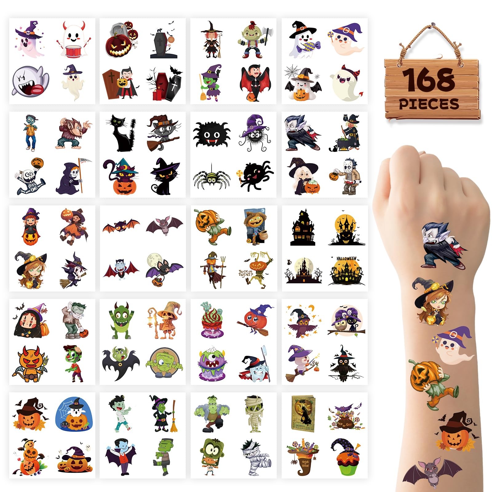 Halloween Temporary Tattoos for Kids Bulk Party Favors Halloween Temporary Tattoos for Kids Bulk Party Favors