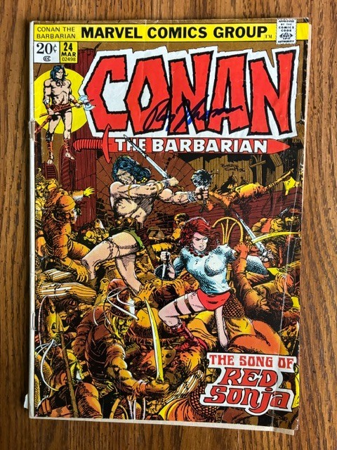 SIGNED Conan #24 autograph by Roy Thomas 1st full appearance of Red Sonja