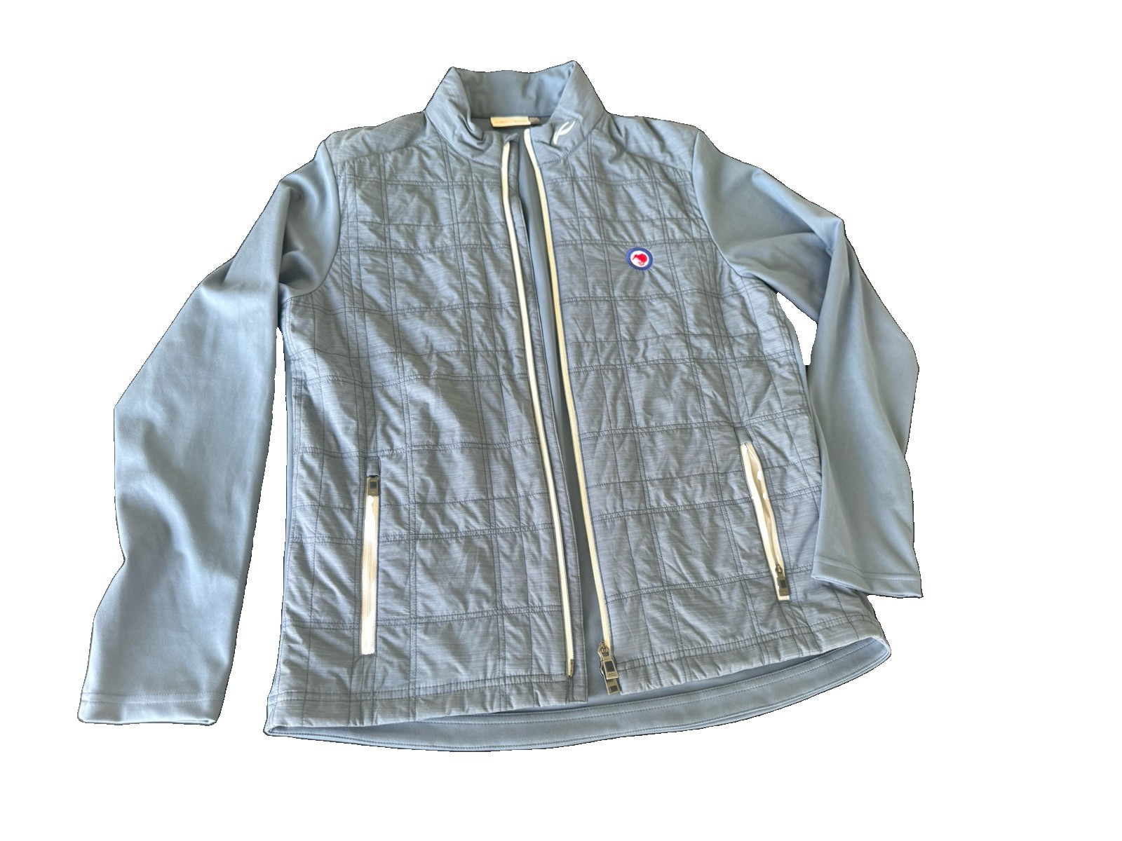 KJUS Men’s Large/52 Regulator Hybrid Golf Jacket Atlanta Blue Full Zip Quilted