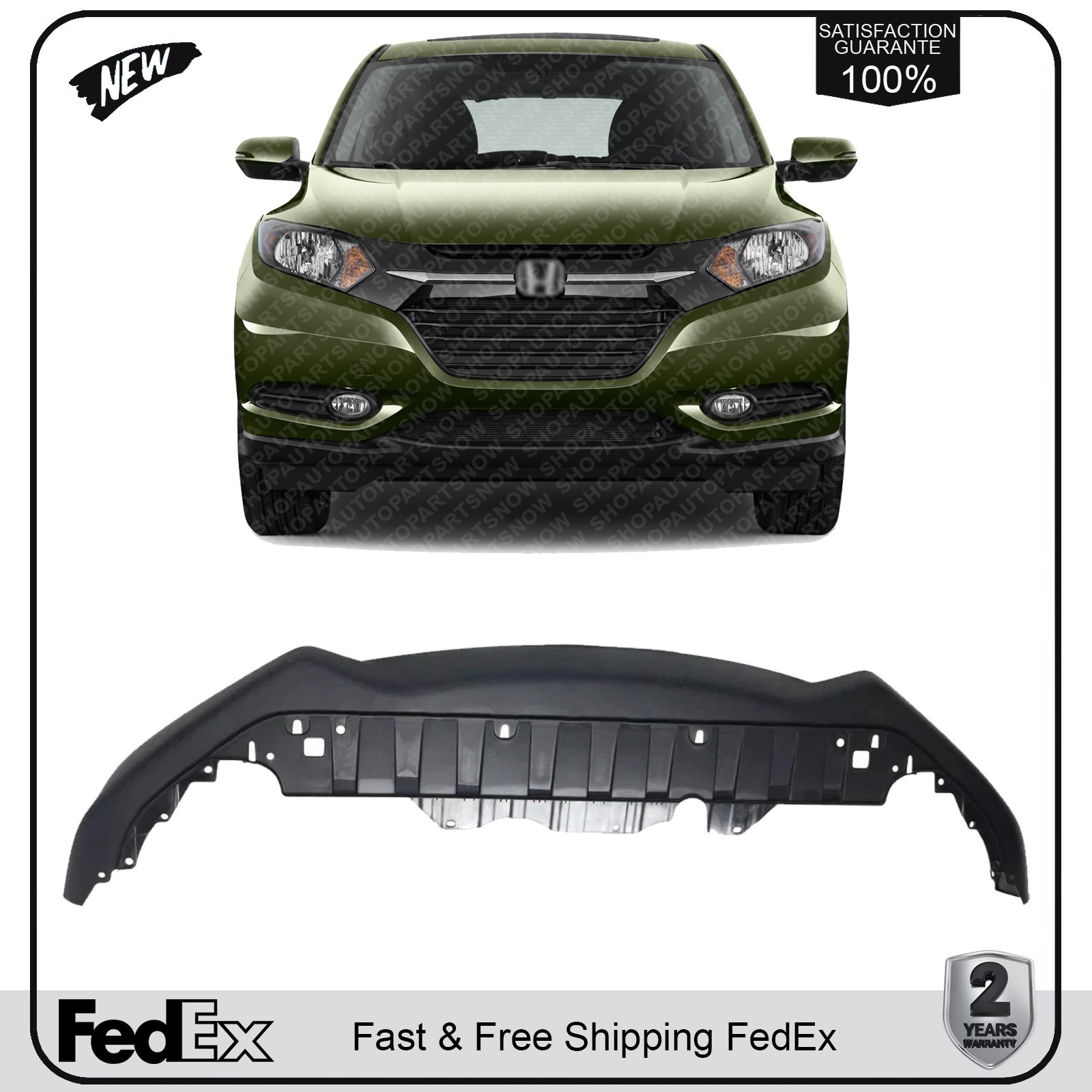 NEW Front Bumper Lower Cover Textured For 2016-2018 Honda HR-V HO1015112