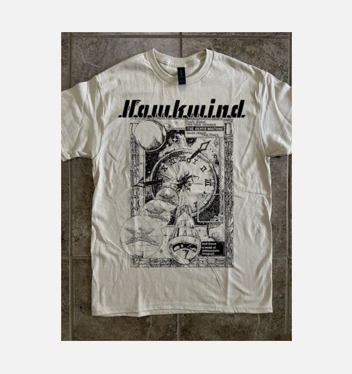 Rare Hawkwind Band T Shirt Short Sleeve S to 3XL Rare Hawkwind Band T Shirt Short Sleeve S to 3XL