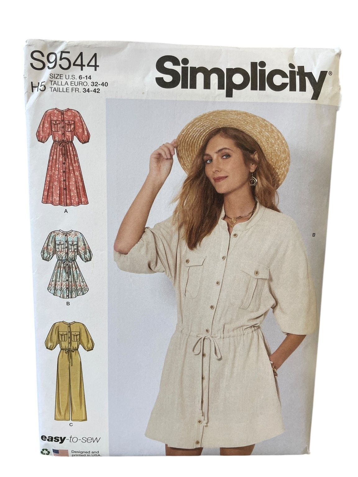 Simplicity S9544 Misses Dresses & Jumpsuit Pattern Size 6-14 Easy Sew UNCUT FF