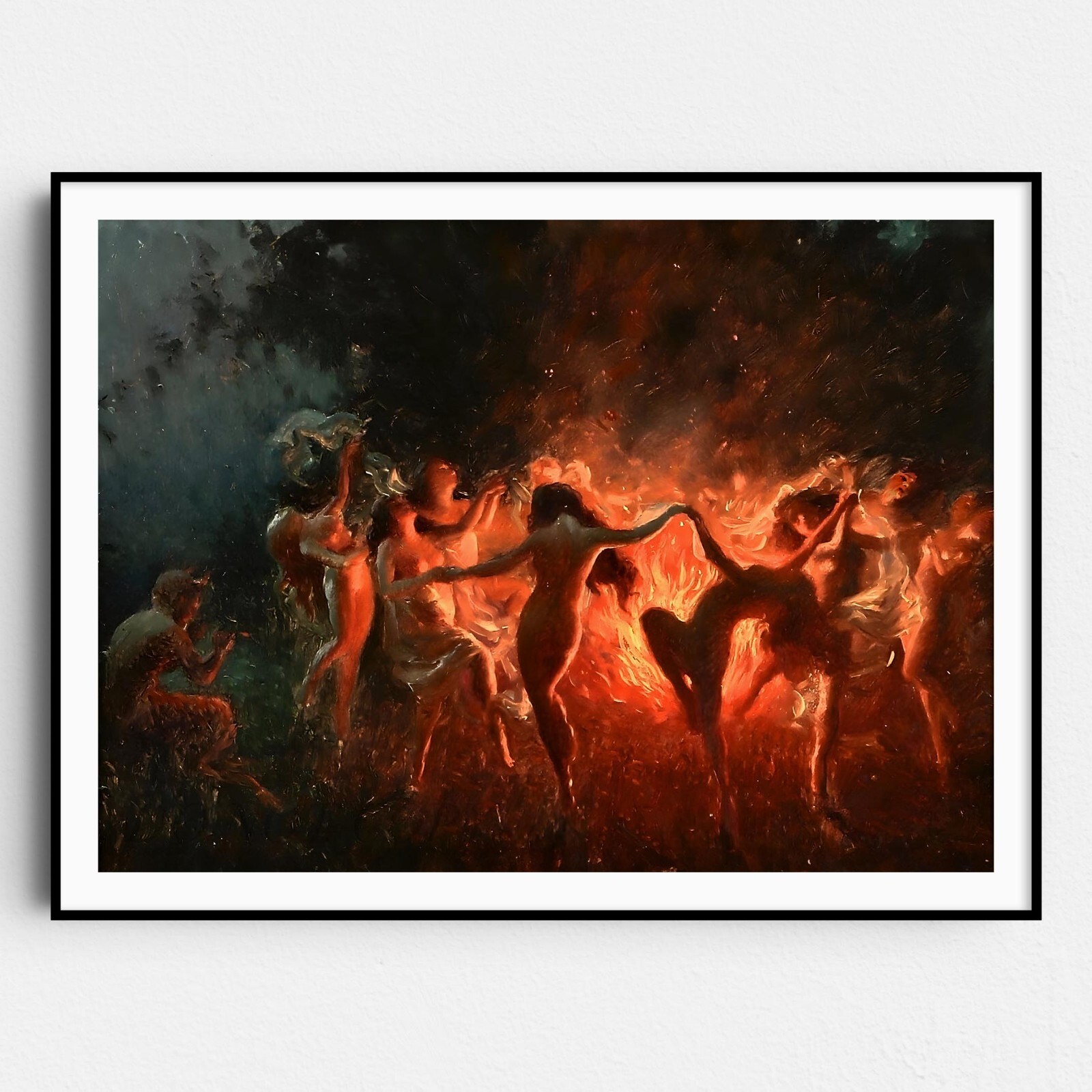 Nymphs Dancing to Pan’s Flute by Joseph Tomanek Wall Art Poster Print