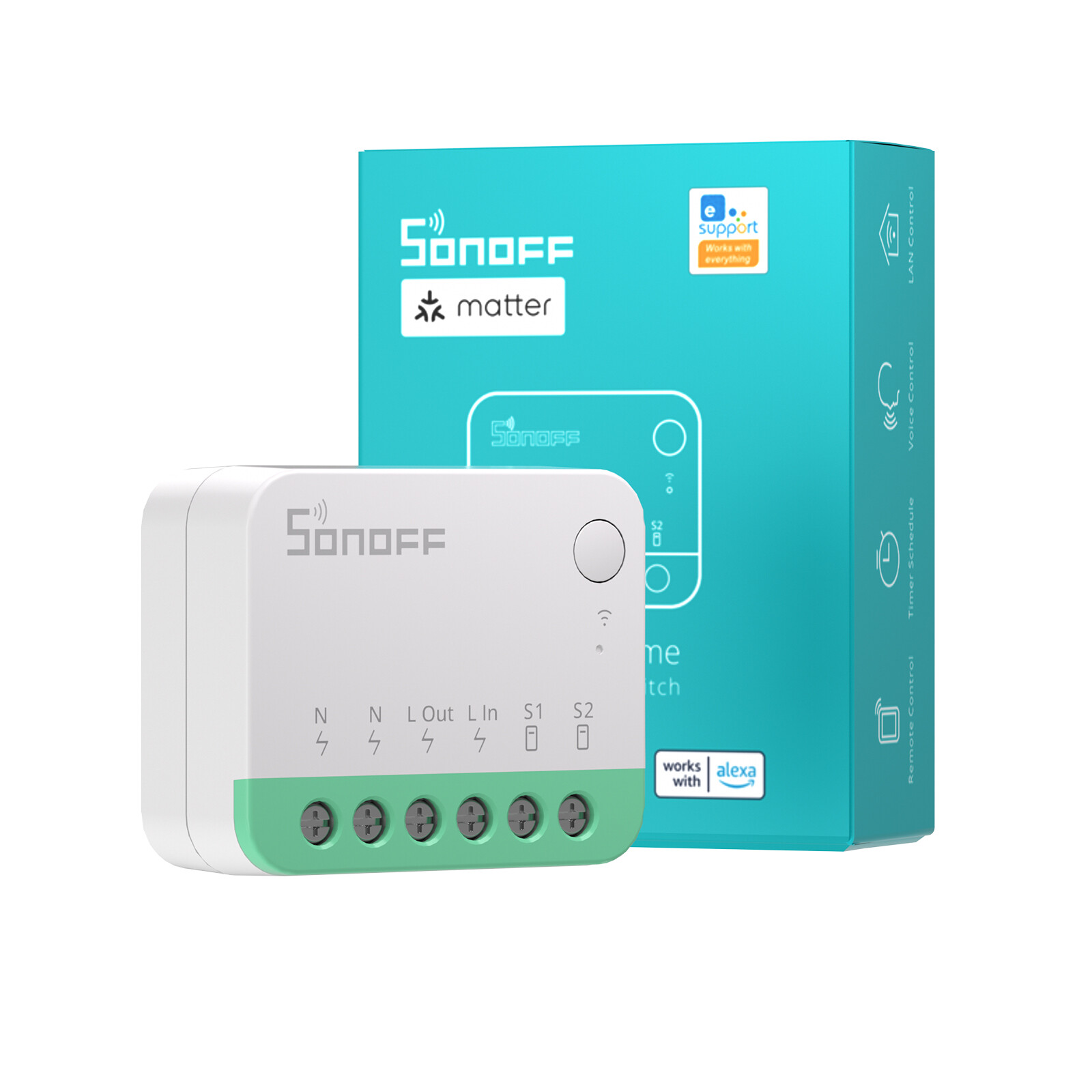 SONOFF MINIR4M Extreme Wi-Fi Smart Switch Matter-enabled External Switch Control