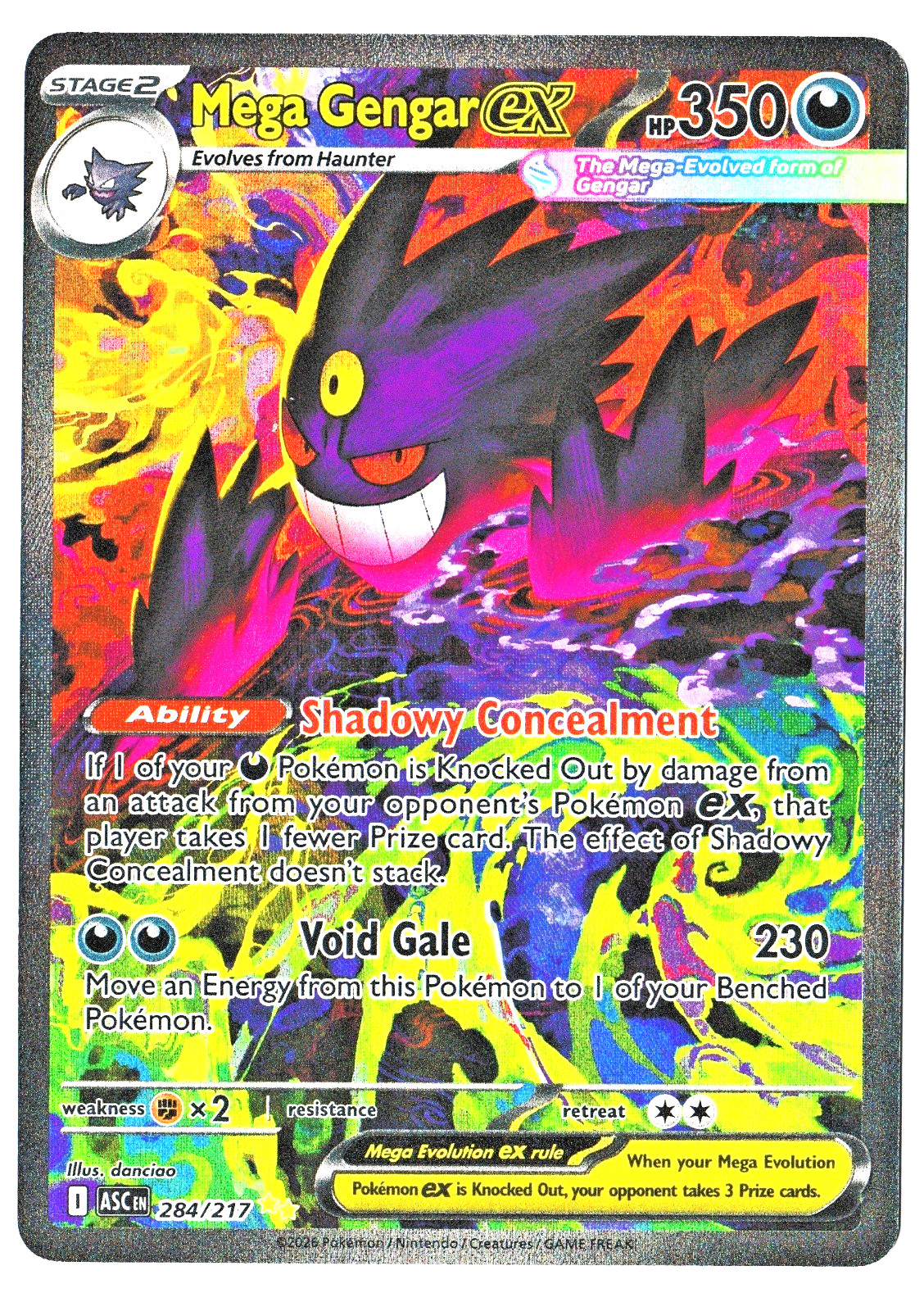 Mega Gengar ex 284/217 Me: Ascended Heroes [NM] *pk001