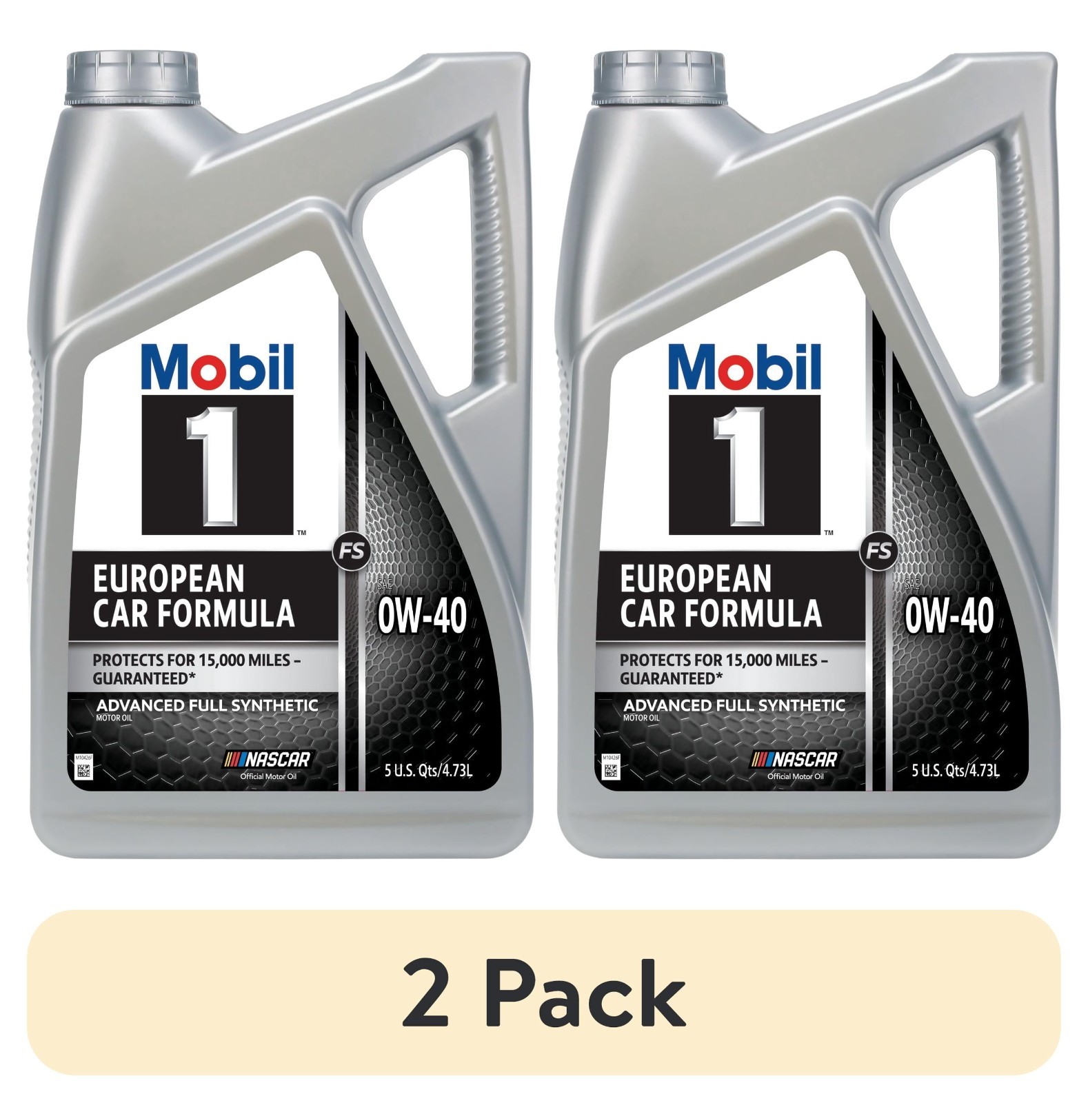 (2 pack) Mobil 1 FS European Car Formula Full Synthetic Motor Oil 0W-40, 5 Quart (2 pack) Mobil 1 FS European Car Formula Full Synthetic Motor Oil 0W-40, 5 Quart