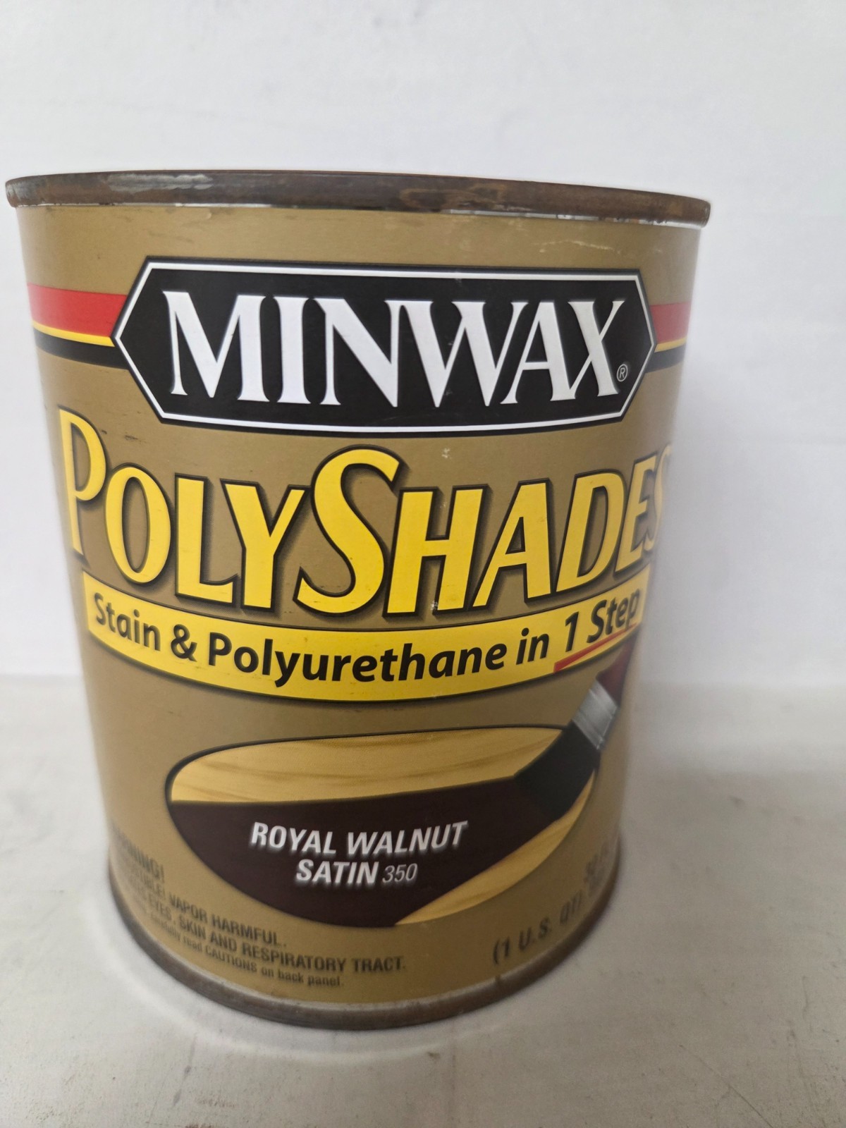 Minwax PolyShades Wood Stain + Poly Finish 1 Qt Royal Walnut Satin Minwax PolyShades Wood Stain + Poly Finish 1 Qt Royal Walnut Satin