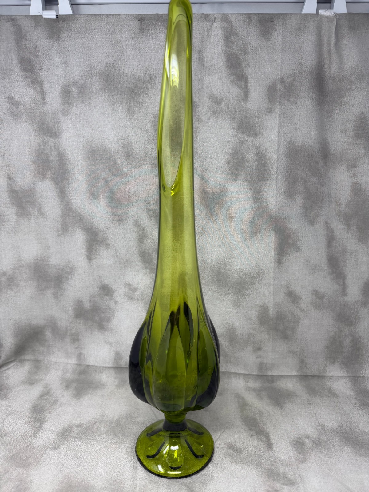 Vintage MCM Swung Glass Vase 21\