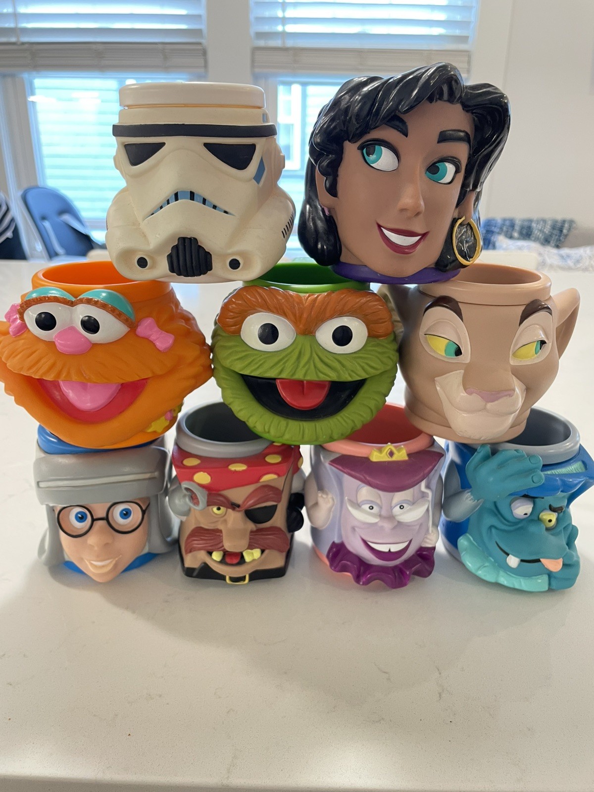 Disney Miscellaneous Plastic Cups Mugs 3D Vintage 1994-1997 Disney Miscellaneous Plastic Cups Mugs 3D Vintage 1994-1997
