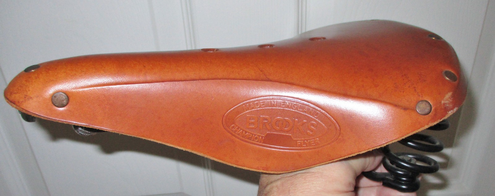 Brooks CHAMPION FLYER Honey-Tan Leather Bicycle Saddle - Excellent Condition Brooks CHAMPION FLYER Honey-Tan Leather Bicycle Saddle - Excellent Condition