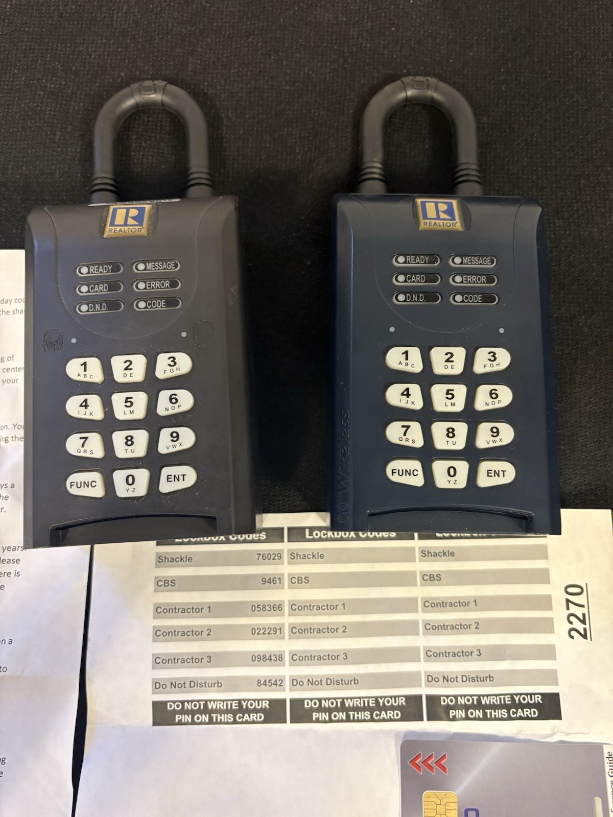 Lot of 2 - Sentrilock Realtor Lockbox NXT Card Based/OTP Code Lot of 2 - Sentrilock Realtor Lockbox NXT Card Based/OTP Code