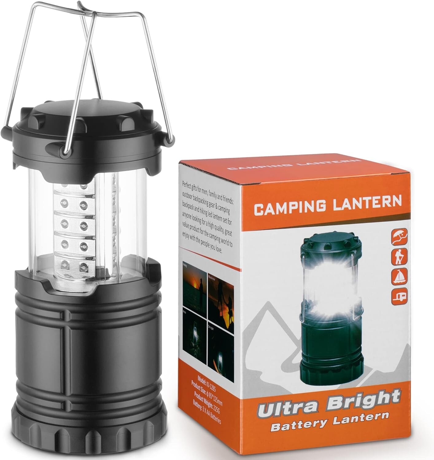 Mata1-USA LED Camping Lantern (Black), Emergency Light for Power Outages, Long-L Mata1-USA LED Camping Lantern (Black), Emergency Light for Power Outages, Long-L