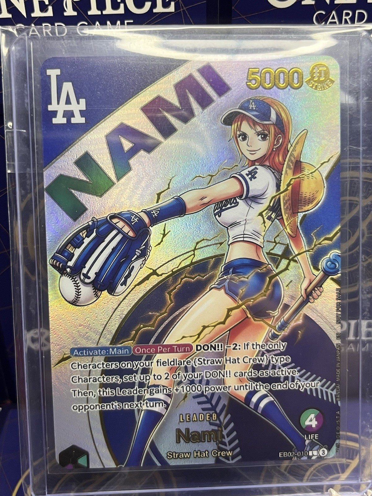LA Dodgers Nami EB02-010 Leader✨One Piece Mint Proxy Foil Card✨ LA Dodgers Nami EB02-010 Leader✨One Piece Mint Proxy Foil Card✨