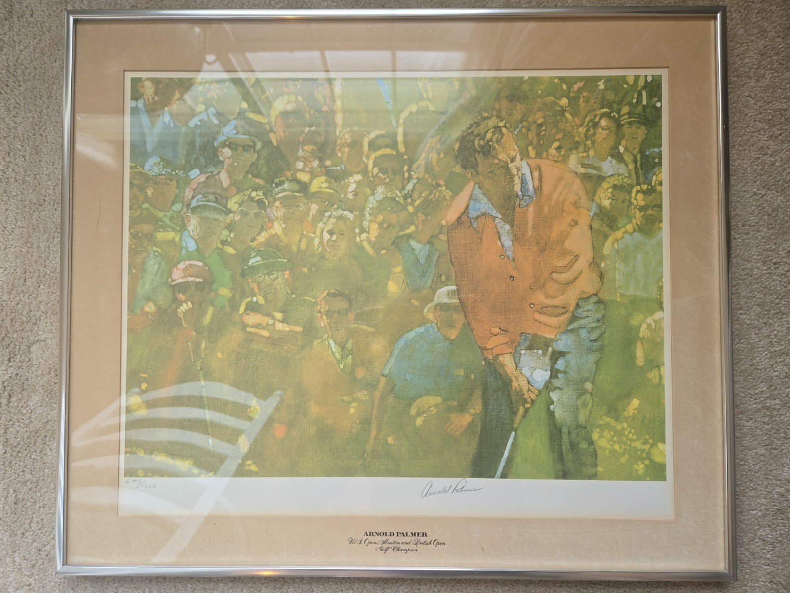 Vintage Arnold Palmer Signed Lithograph (645/1500) - Bernie Fuchs Living Legends