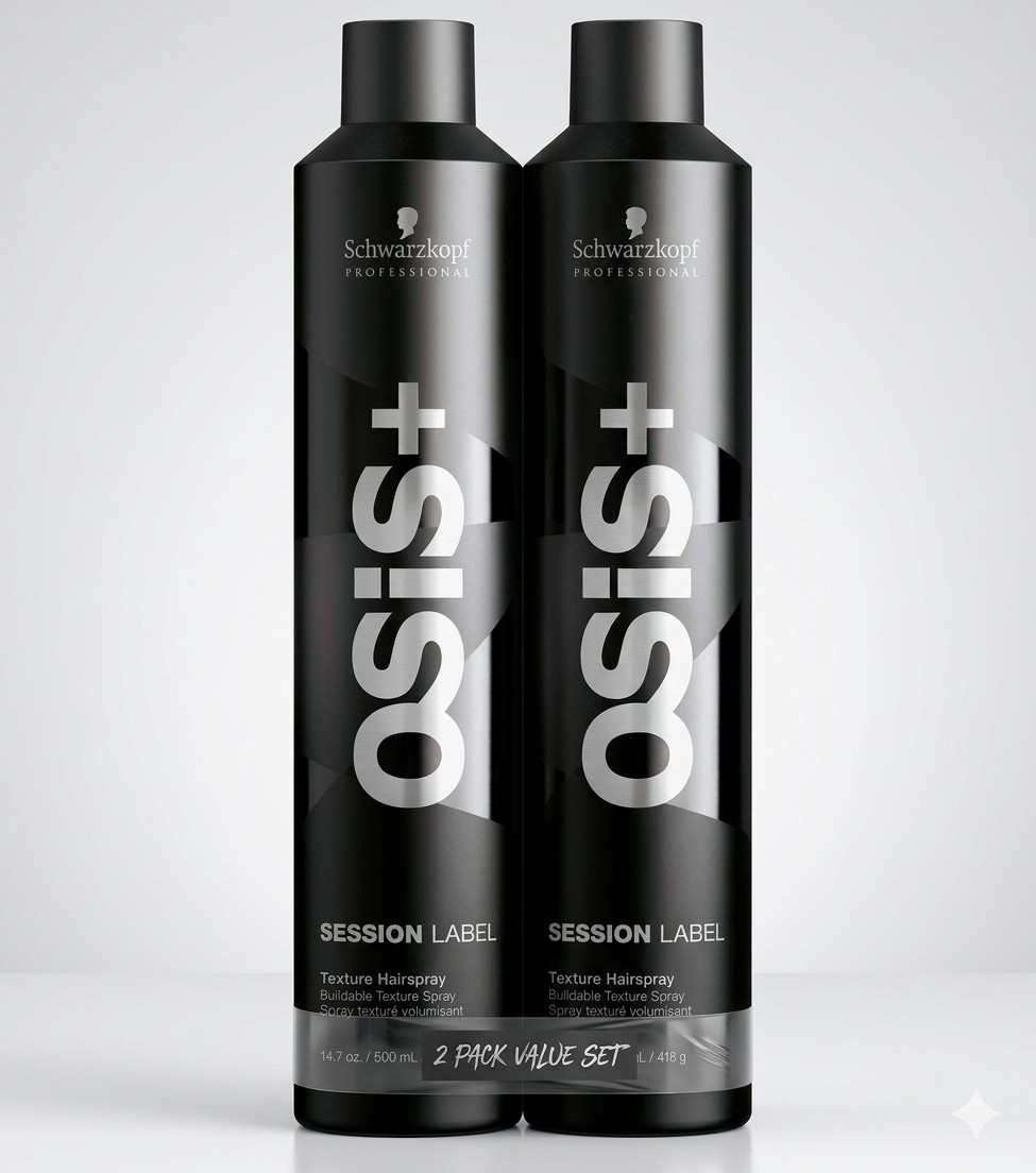 2X Schwarzkopf OSIS+ Session Label Texture Hairspray 14.7 Oz Each 2X Schwarzkopf OSIS+ Session Label Texture Hairspray 14.7 Oz Each