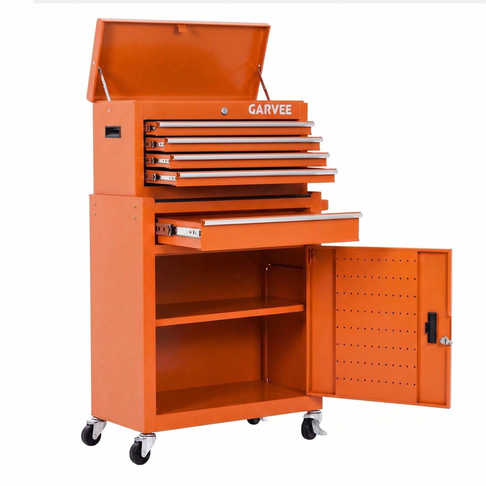 Rolling Tool Box Chest 5/8 Drawers Tool Storage Cabinet Wheels Lock Heavy Duty