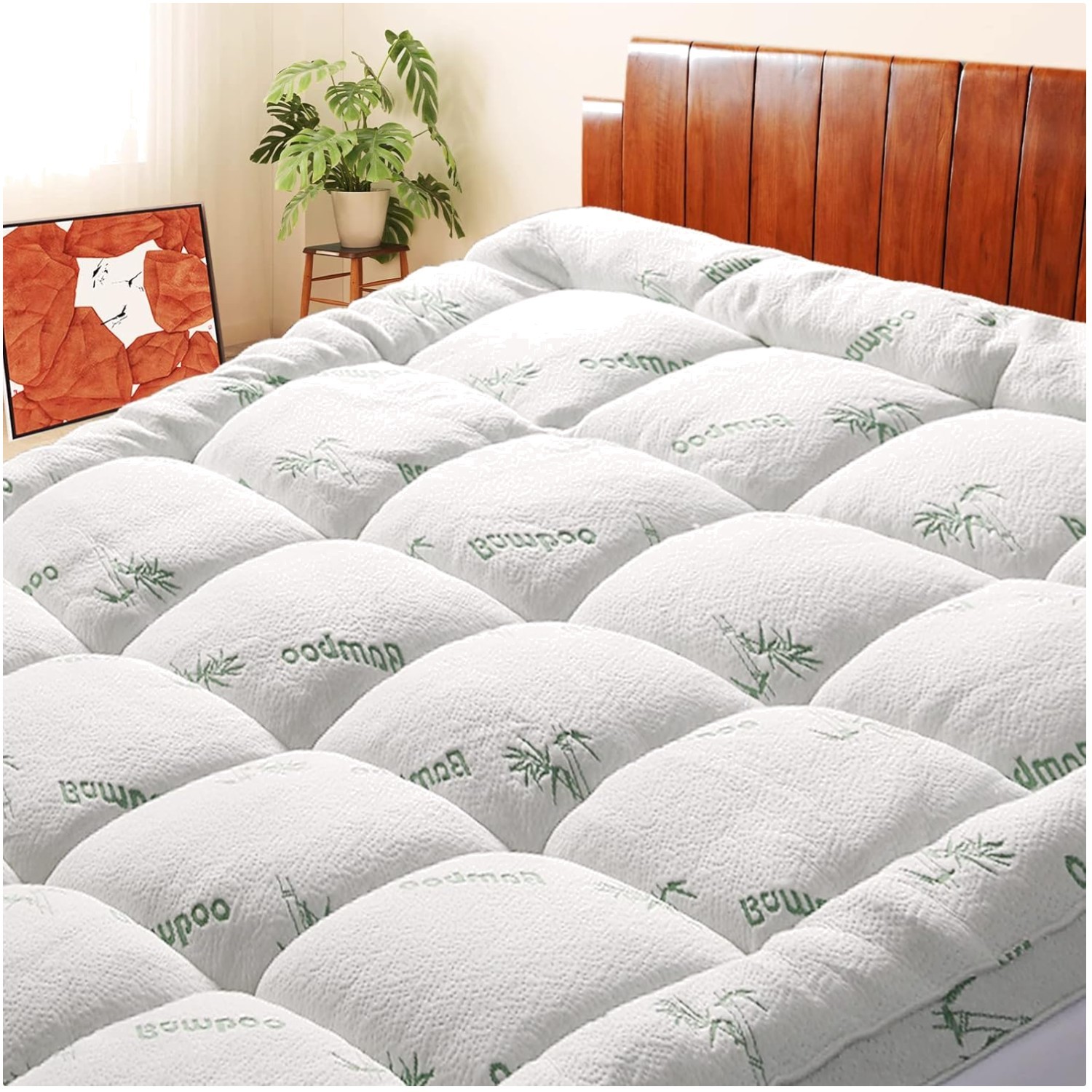 Breathable Bamboo Mattress Topper - Down Alternative