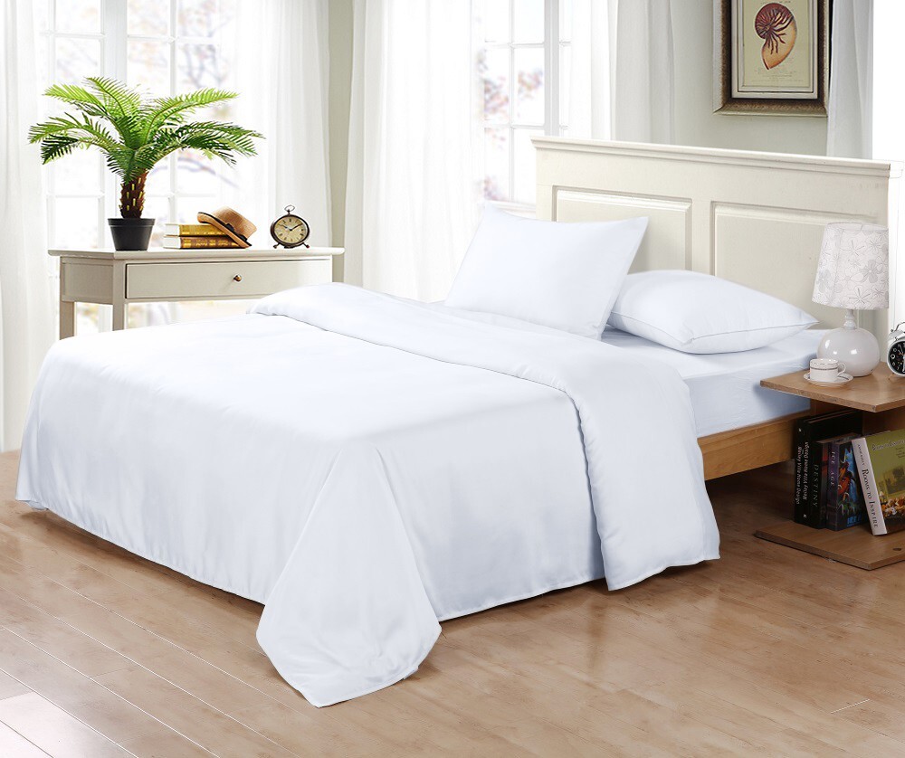 100% Bamboo, Full size Sheet Set, White, 4 Piece Sheet set, 320tc by SleepGarden